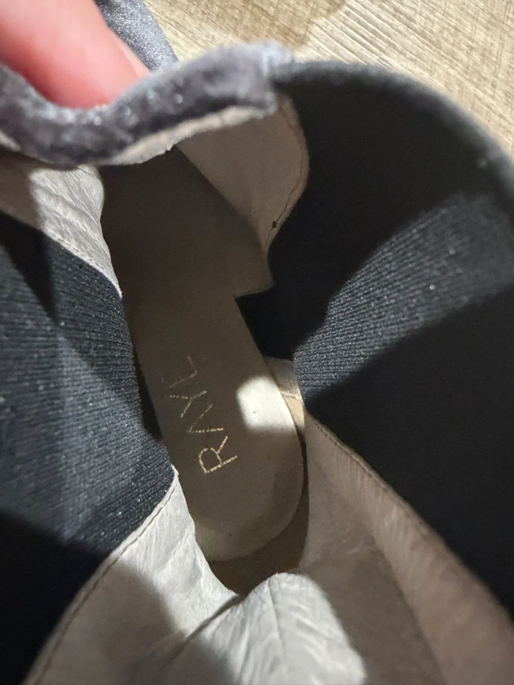 Raye Revolve Women's Blue Black Pointed Ankle Velvet Chelsea Boot 5.5 - Picture 5 of 7